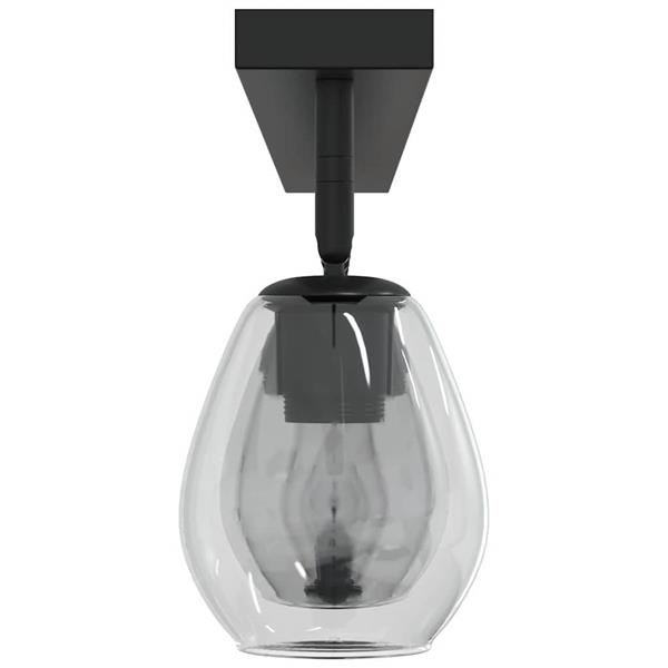 Grote foto vidaxl plafondspot zwart 110 5 x 13 x 26 cm glas en metaal huis en inrichting overige