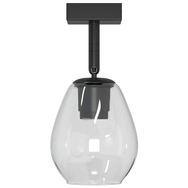 Grote foto vidaxl plafondspot zwart 13 x 13 x 26 cm glas en metaal huis en inrichting overige