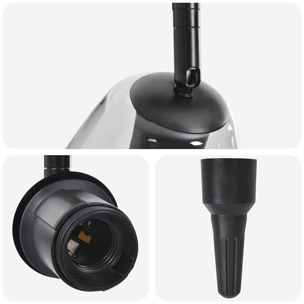 Grote foto vidaxl plafondspot zwart 13 x 13 x 26 cm glas en metaal huis en inrichting overige