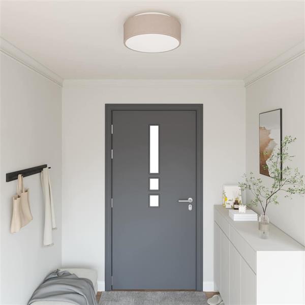 Grote foto vidaxl plafonni re met schijnwerpers taupe 38 x 38 x 13 5 cm stof huis en inrichting overige