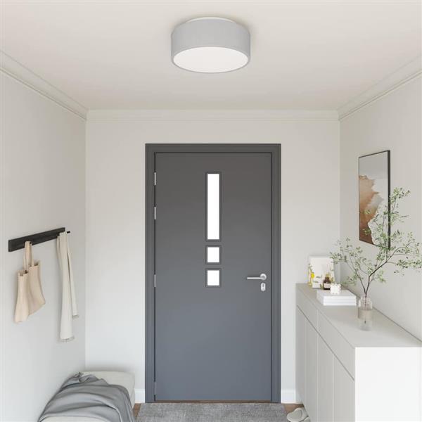 Grote foto vidaxl plafonni re met schijnwerpers grijs 38 x 38 x 13 5 cm stof huis en inrichting overige