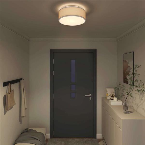 Grote foto vidaxl plafonni re met schijnwerpers grijs 38 x 38 x 13 5 cm stof huis en inrichting overige