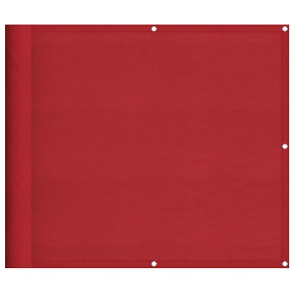 Grote foto vidaxl balkonscherm rood 90x800 cm 100 polyester oxford tuin en terras overige tuin en terras