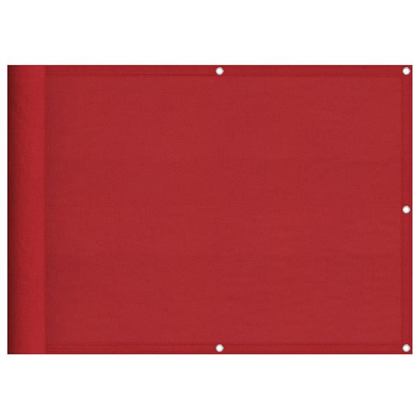 Grote foto vidaxl balkonscherm rood 75x1000 cm 100 polyester oxford tuin en terras overige tuin en terras