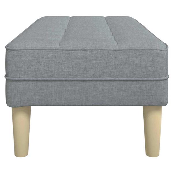 Grote foto vidaxl bank met kussen lichtgrijs 113 x 57 x 39 cm stof huis en inrichting overige huis en inrichting