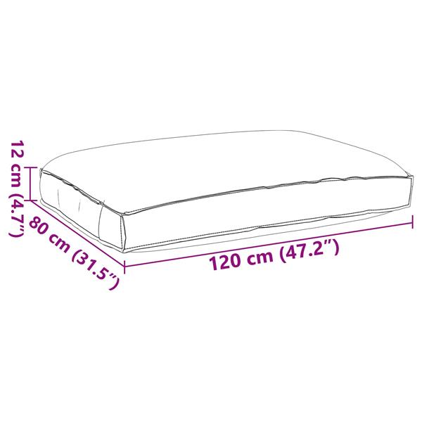 Grote foto vidaxl kussen koninklijk blauw 120 x 80 x 12 cm oxford stof huis en inrichting woningdecoratie