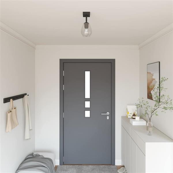 Grote foto vidaxl plafondspot zwart 13 x 13 x 26 cm glas en metaal huis en inrichting overige