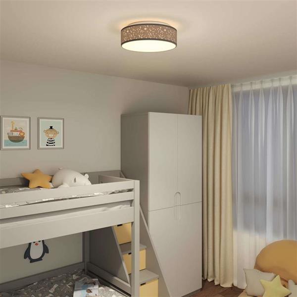 Grote foto vidaxl plafonni re met schijnwerpers zwart 38 x 38 x 13 5 cm stof huis en inrichting overige