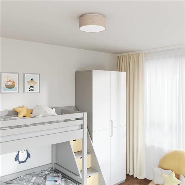 Grote foto vidaxl plafonni re met schijnwerpers taupe 30 x 30 x 13 5 cm stof huis en inrichting overige