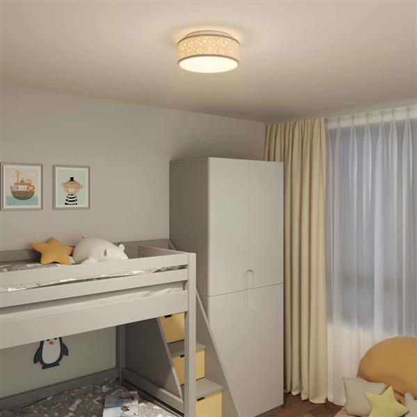 Grote foto vidaxl plafonni re met schijnwerpers taupe 30 x 30 x 13 5 cm stof huis en inrichting overige