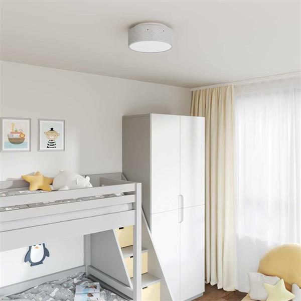 Grote foto vidaxl plafonni re met schijnwerpers grijs 30 x 30 x 13 5 cm stof huis en inrichting overige