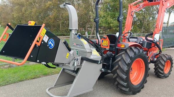 Grote foto jansen bx 42rs hakselaar max 10 cm houtversnipperaar met invoerrollen houtshredder tractor agrarisch bosbouw