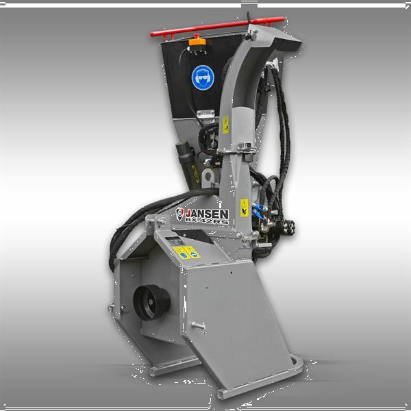 Grote foto jansen bx 42rs hakselaar max 10 cm houtversnipperaar met invoerrollen houtshredder tractor agrarisch bosbouw