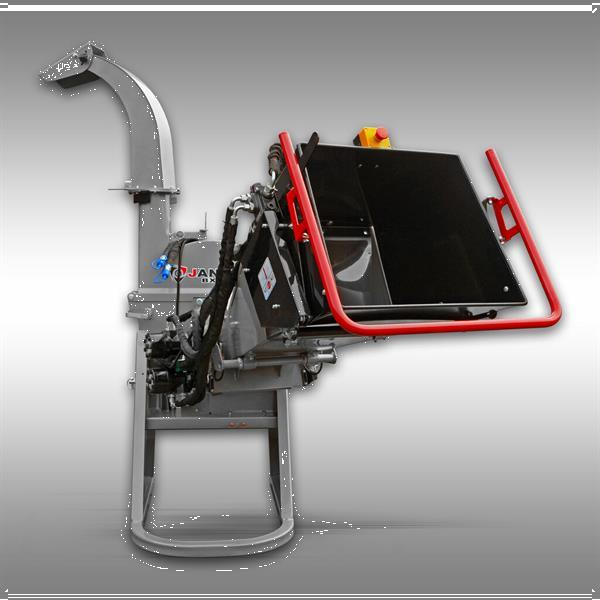 Grote foto jansen bx 42rs hakselaar max 10 cm houtversnipperaar met invoerrollen houtshredder tractor agrarisch bosbouw