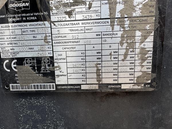 Grote foto doosan 1800kg heftruck freelift agrarisch heftrucks