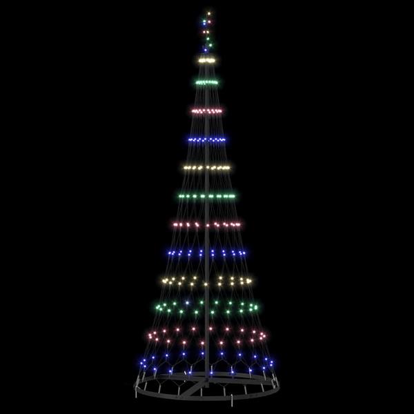 Grote foto vidaxl led kerstboom met 230 led multikleur 184.5 cm metaal diversen overige diversen