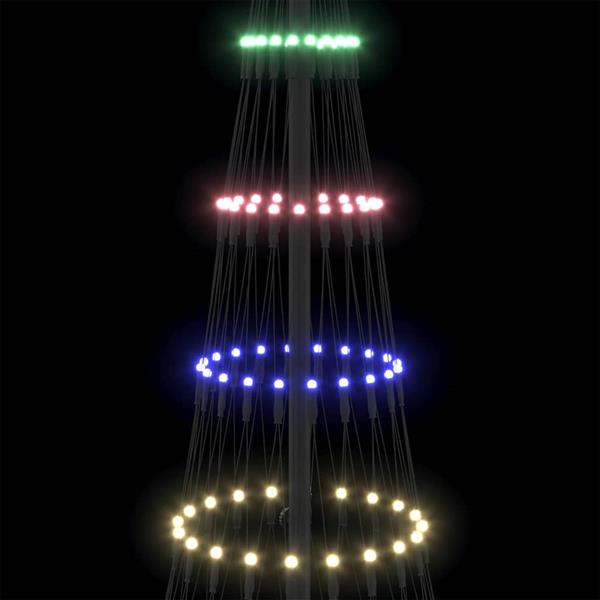 Grote foto vidaxl led kerstboom met 230 led multikleur 184.5 cm metaal diversen overige diversen