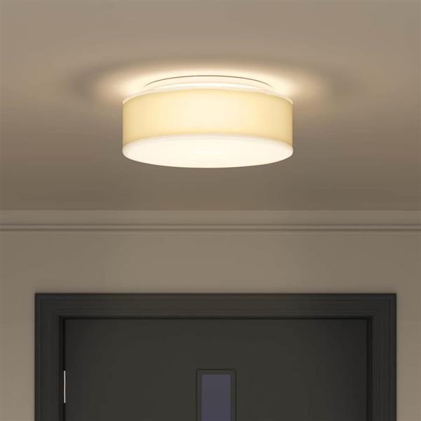 Grote foto vidaxl plafonni re met schijnwerpers wit 38 x 38 x 13 5 cm stof huis en inrichting overige