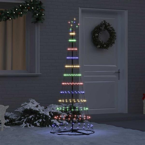 Grote foto vidaxl led kerstboom met 230 led multikleur 184.5 cm metaal diversen overige diversen