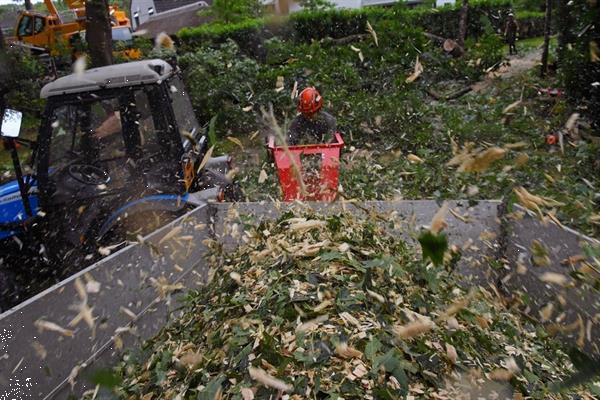 Grote foto gtm1800p haksellaar met trommel max 14 cm draaibare uitvoer aandrijving via aftakas tractoren 25 pk agrarisch bosbouw