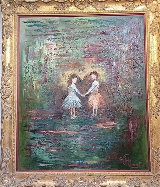 Grote foto kunsthandel gennep dansende meisjes antiek en kunst modern