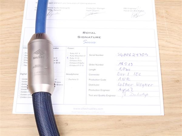Grote foto siltech ruby double crown g7 royal signature highend audio power cable 1 0 metre audio tv en foto onderdelen en accessoires