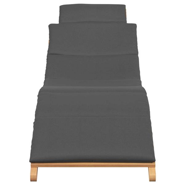 Grote foto vidaxl tuininfurniture sunlounger met kussen bruin 198 x 55 x 58 5 cm tuin en terras tuinmeubelen