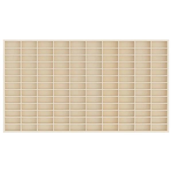 Grote foto vidaxl muurdisplaykast met plank beige 98 x 4 5 x 55 cm bewerkt hout huis en inrichting woningdecoratie