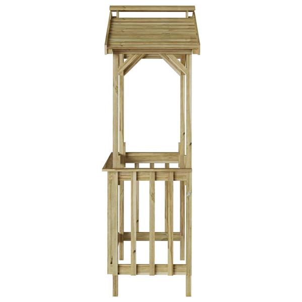 Grote foto vidaxl barbecue overkapping ge mpregneerd grenenhout tuin en terras tuinhuisjes en blokhutten