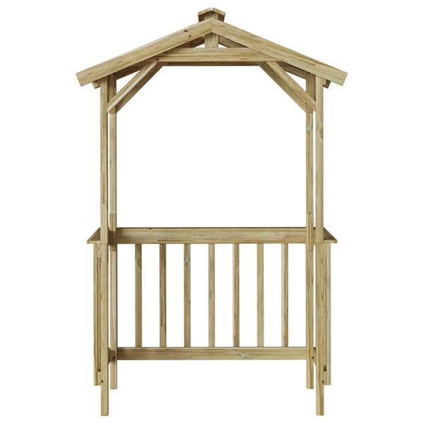 Grote foto vidaxl barbecue overkapping ge mpregneerd grenenhout tuin en terras tuinhuisjes en blokhutten