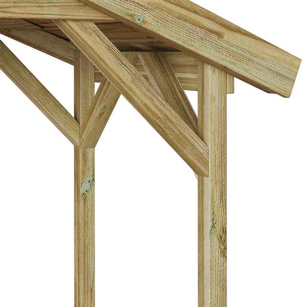 Grote foto vidaxl barbecue overkapping ge mpregneerd grenenhout tuin en terras tuinhuisjes en blokhutten