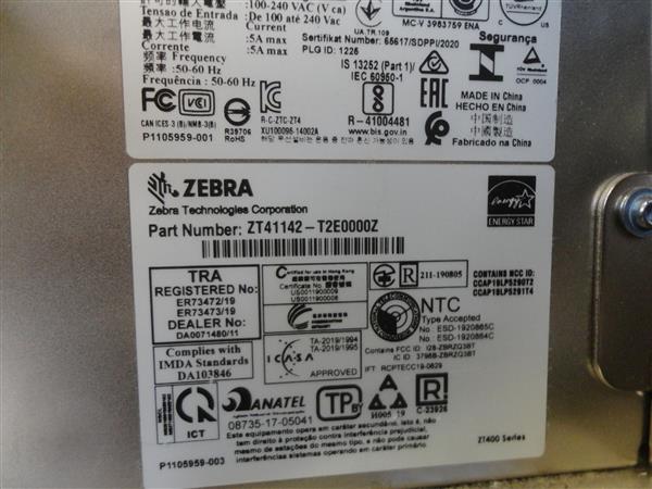 Grote foto zebra zt411 thermal transfer label printer cutter 200dpi usb netwerk computers en software printers