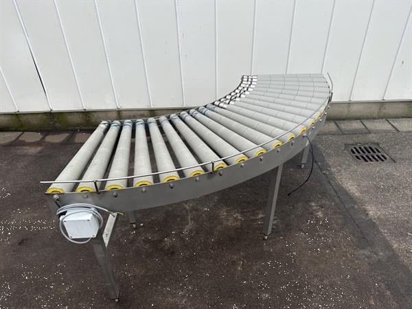 Grote foto aangedreven rollenbaanbocht 90 agrarisch transportbanden