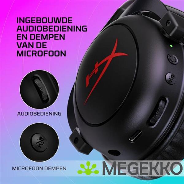 Grote foto hyperx cloud ii core draadloze gaming headset in zwart audio tv en foto koptelefoons