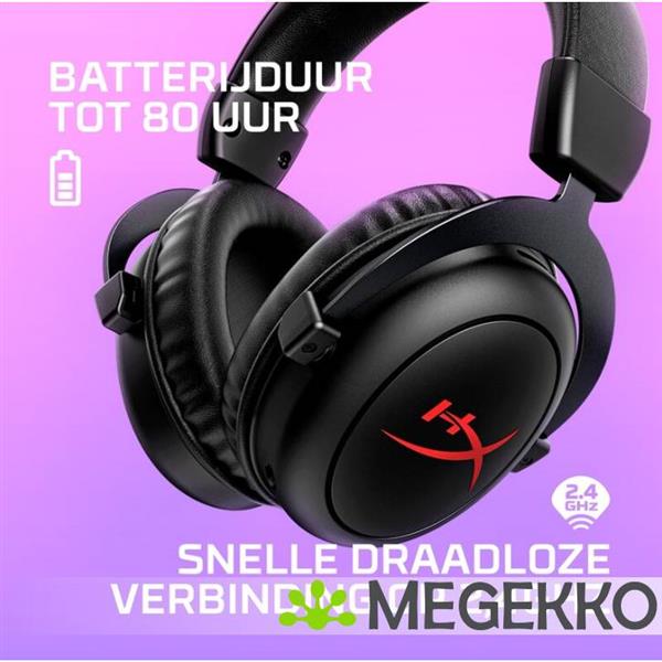 Grote foto hyperx cloud ii core draadloze gaming headset in zwart audio tv en foto koptelefoons