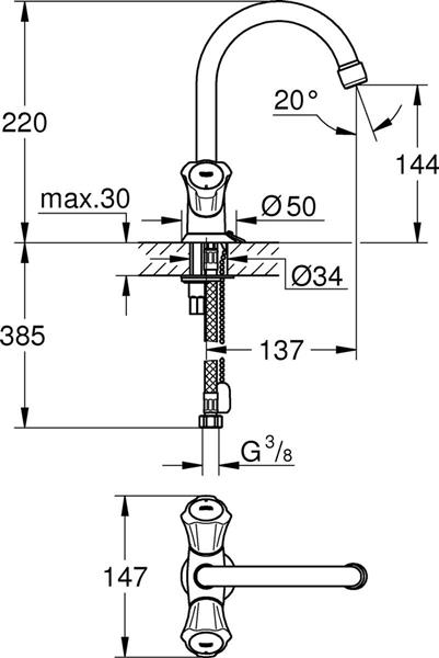 Grote foto grohe grohe costa l wastafelkraan doe het zelf en verbouw sanitair