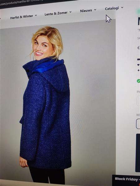 Grote foto winterjas blauw van deens merk junge kleding dames jassen winter