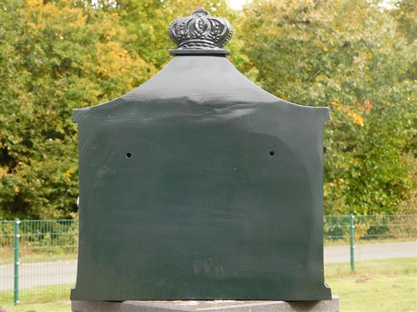 Grote foto brievenbus alu donkergroen laatste tuin en terras overige tuin en terras