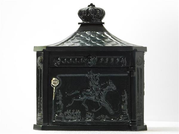 Grote foto brievenbus alu donkergroen laatste tuin en terras overige tuin en terras