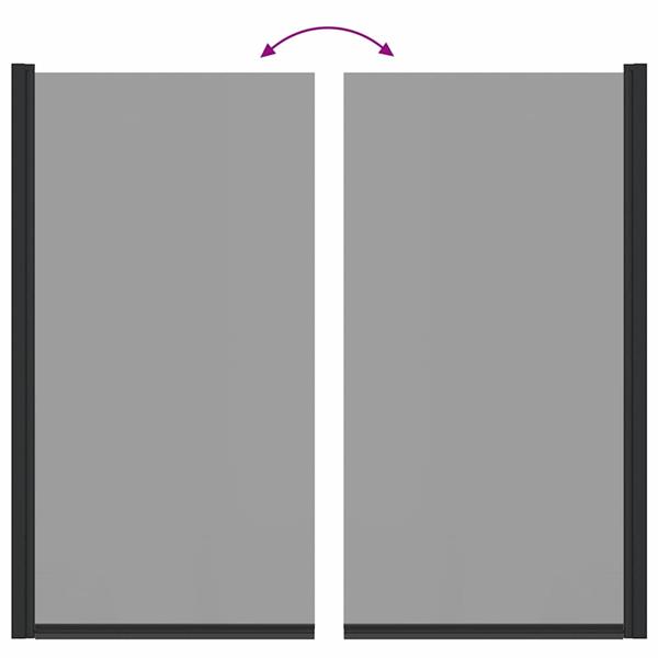 Grote foto vidaxl bad douchescreen zwart 68 x 130 cm gehard glas doe het zelf en verbouw sanitair