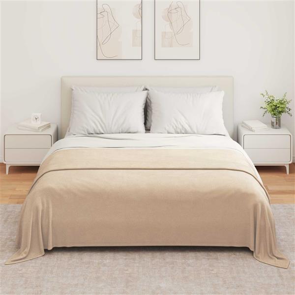 Grote foto vidaxl kleden 6 stuks kameel 280 x 210 cm fleece huis en inrichting bedden