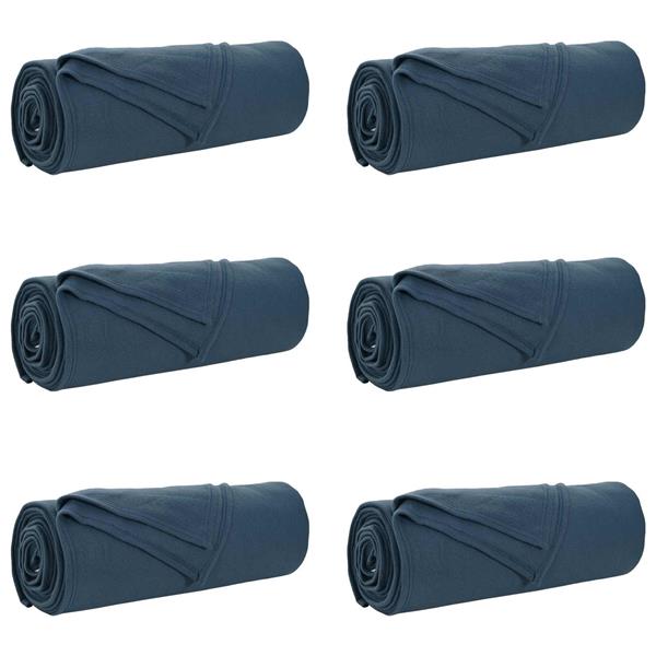 Grote foto vidaxl kleden 6 stuks marineblauw 280 x 210 cm fleece huis en inrichting bedden