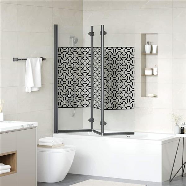 Grote foto vidaxl douche omhulsel zwart en transparant 130 x 130 cm gehard glas doe het zelf en verbouw sanitair