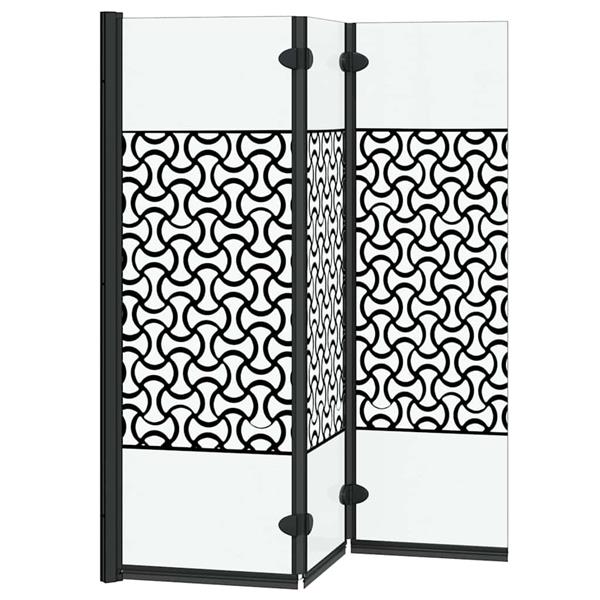 Grote foto vidaxl douche omhulsel zwart en transparant 130 x 130 cm gehard glas doe het zelf en verbouw sanitair