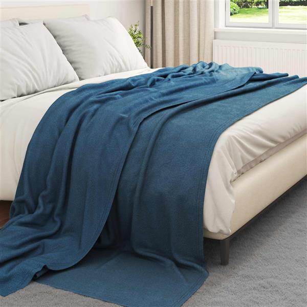 Grote foto vidaxl kleden 24 stuks marineblauw 240 x 220 cm fleece huis en inrichting bedden