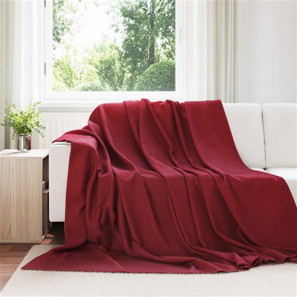 Grote foto vidaxl kleden 6 stuks bordeaux rood 240 x 220 cm fleece huis en inrichting bedden