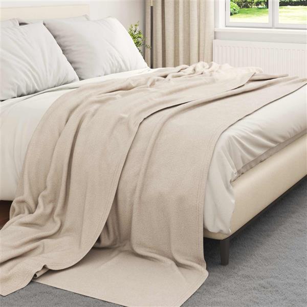 Grote foto vidaxl kleden 6 stuks beige 240 x 220 cm fleece huis en inrichting bedden
