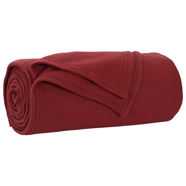 Grote foto vidaxl gooi deken bordeaux rood 240 x 220 cm fleece huis en inrichting bedden