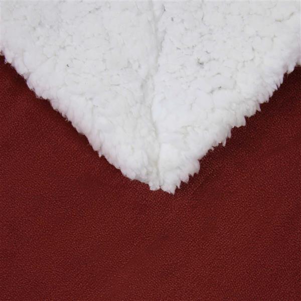 Grote foto vidaxl gooi deken bordeaux rood 220 x 240 cm fleece huis en inrichting bedden