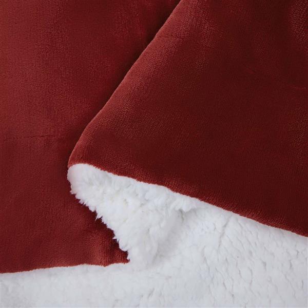 Grote foto vidaxl gooi deken bordeaux rood 130 x 150 cm fleece huis en inrichting bedden
